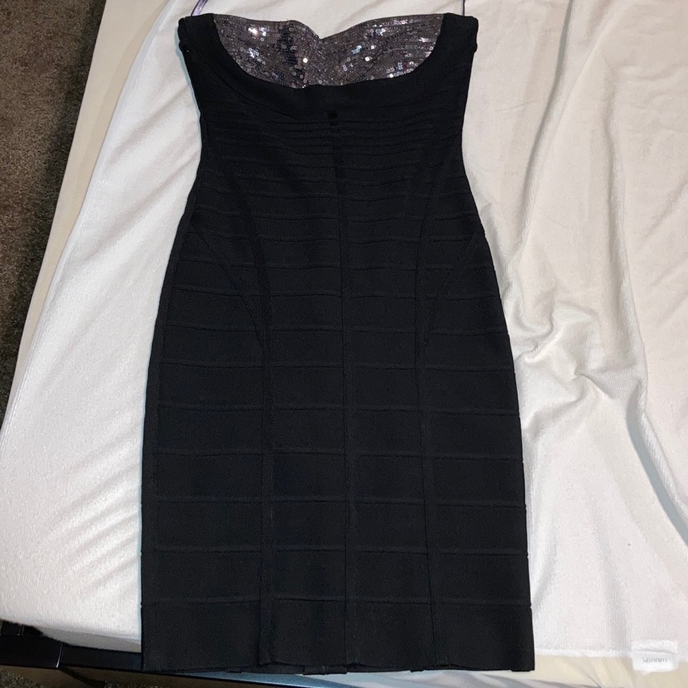 Herve Leger Strapless Bandage Dress Size S